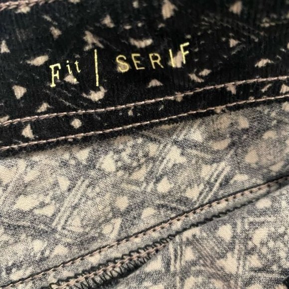 Anthro Pilcro and the Letterpress Serif Legging Cords Black and Gold Size 28‎ - Picture 7 of 11